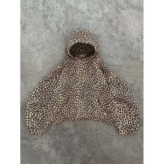 Leopard Print Hooded Sweatshirt Streetwear