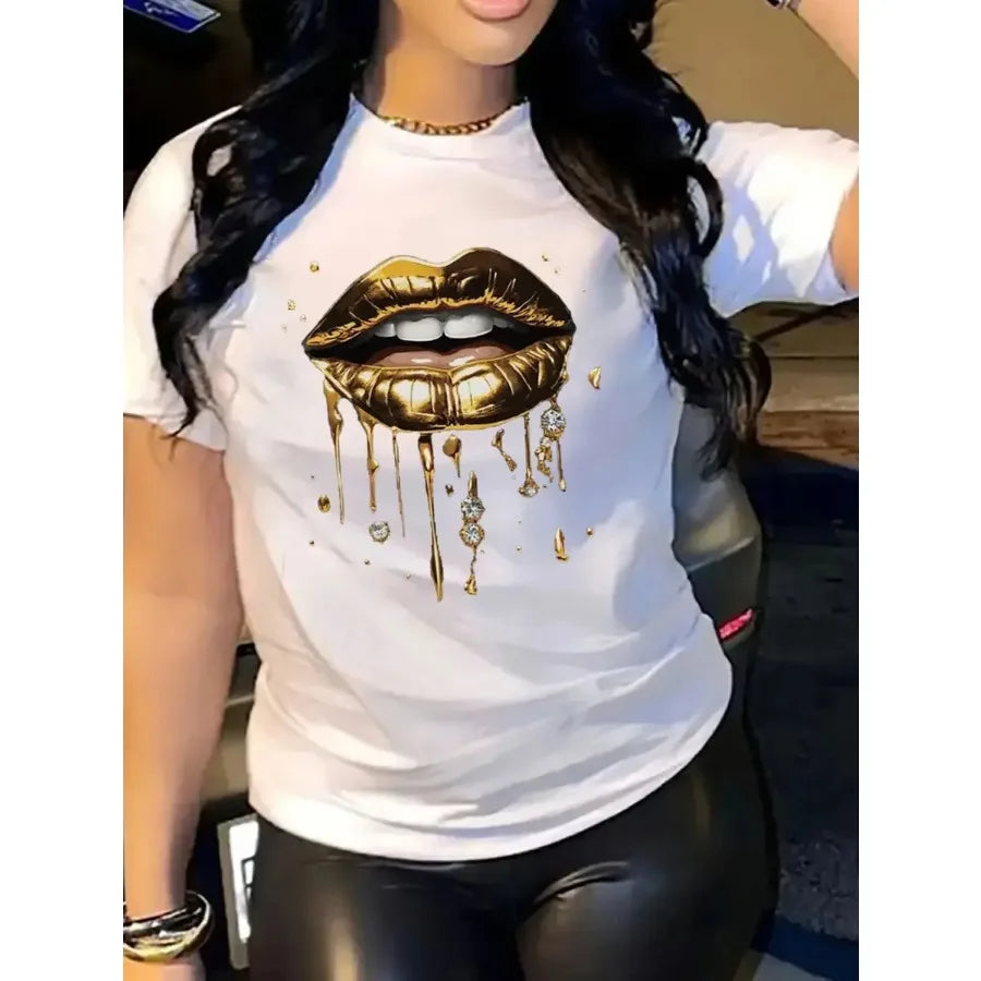 Women Casual Short Sleeve Tee 1 Pcs 100% Heavy Cotton - Comfortable Crew Neck Soft Adorable Tees Tops