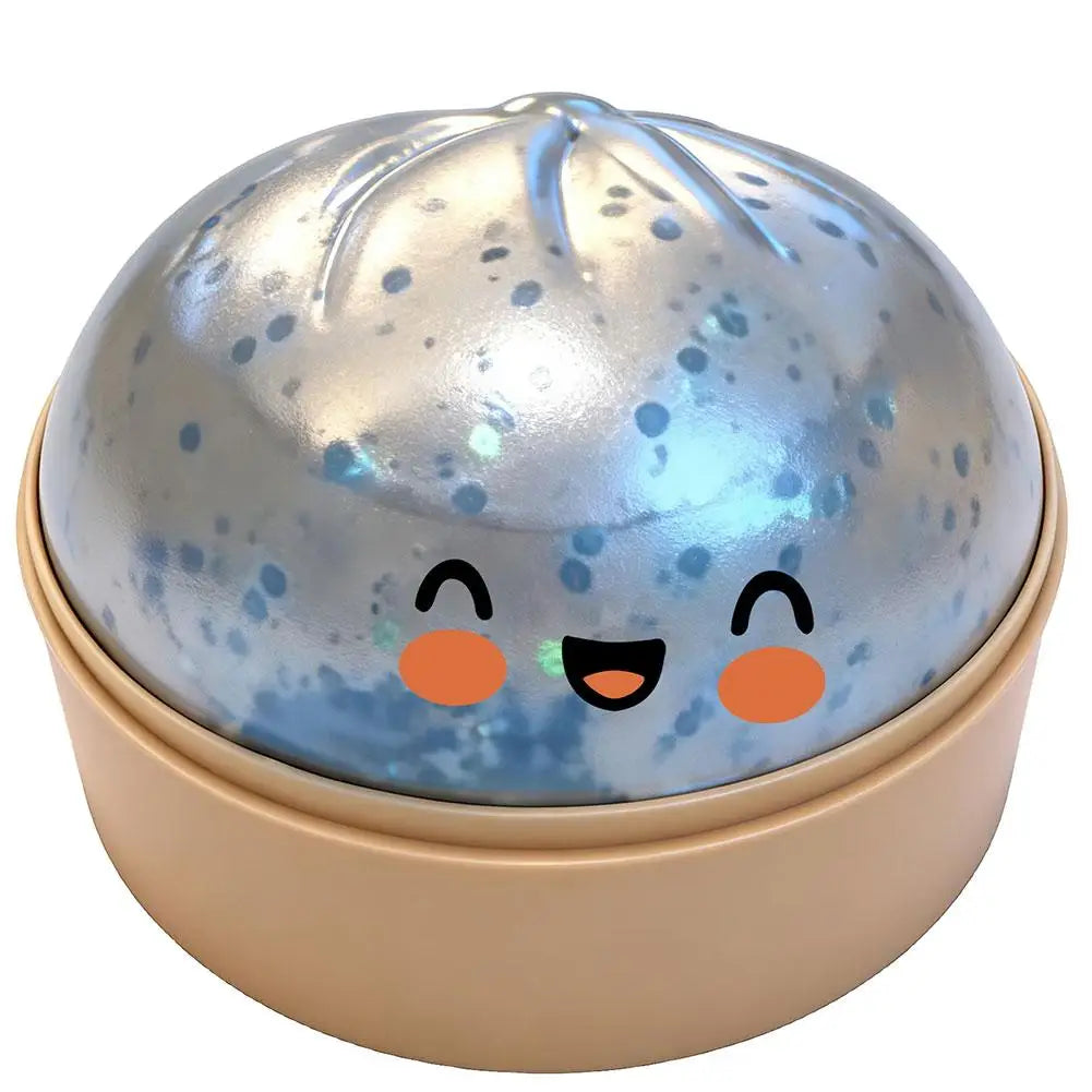 Large Squishies Dumpling Bun Toy, Slow Rising Glitter Dumpling Stress Ball, Stress Relief Fidget Toy for Home Office Travel