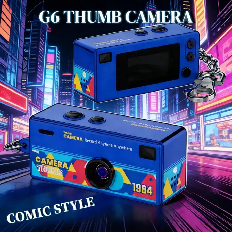 G6 HD Mini Digital Camera, Interchangeable Lens, Manual Mode, 1080P, Portable Retro Keychain Cam for Vlogging, Travel, Students,