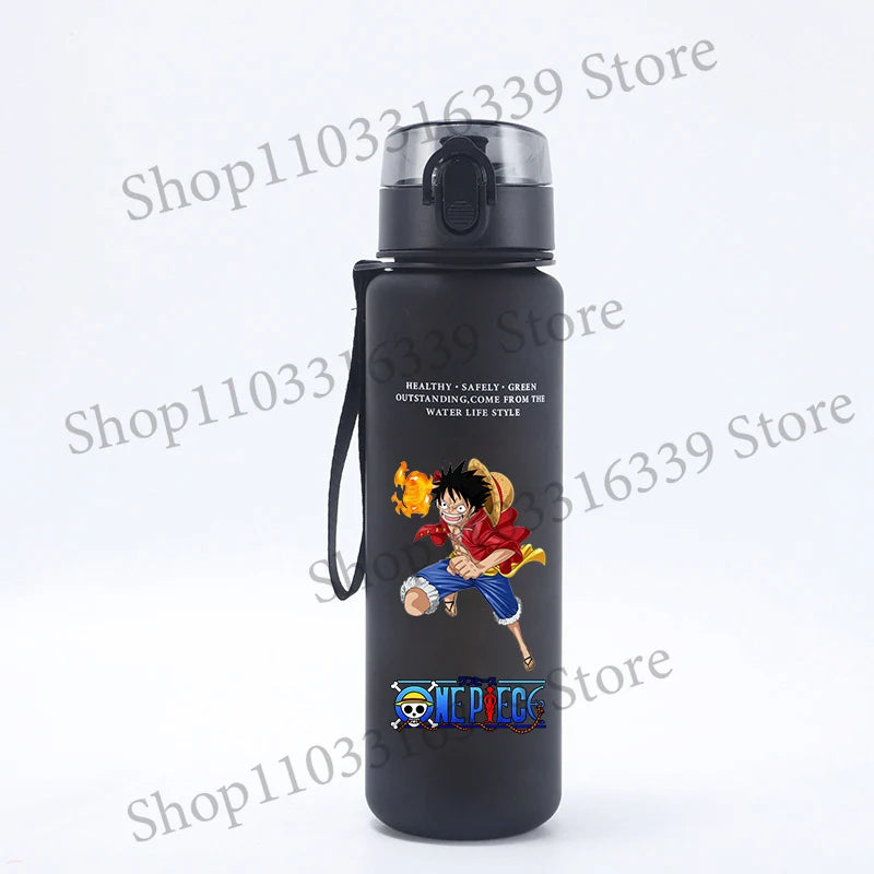 One Piece 650ML Water Bottle Boy Girl Sports Water Cups Leak Proof Portable Reusable Cups Outdoor Travel Anime Drinking Bottles