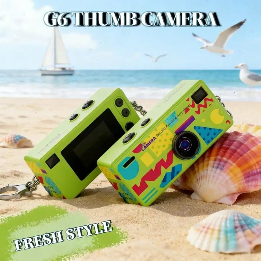 G6 HD Mini Digital Camera, Interchangeable Lens, Manual Mode, 1080P, Portable Retro Keychain Cam for Vlogging, Travel, Students,
