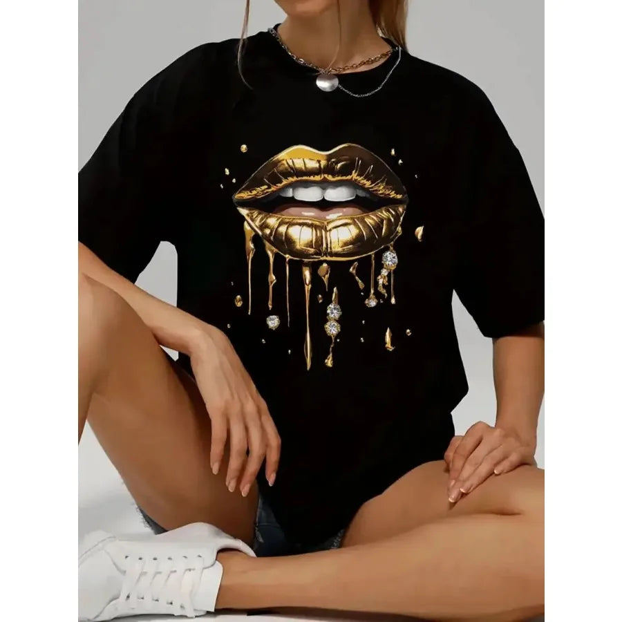 Women Casual Short Sleeve Tee 1 Pcs 100% Heavy Cotton - Comfortable Crew Neck Soft Adorable Tees Tops
