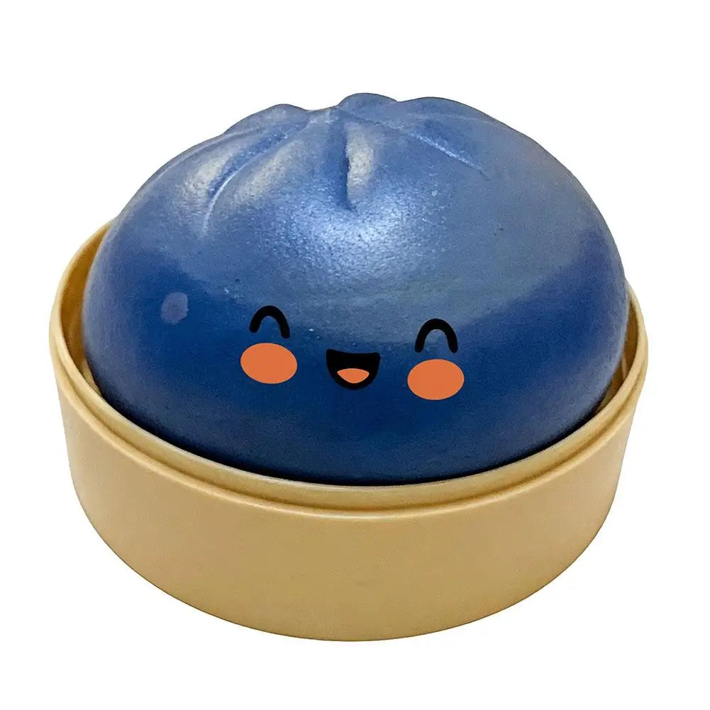 Large Squishies Dumpling Bun Toy, Slow Rising Glitter Dumpling Stress Ball, Stress Relief Fidget Toy for Home Office Travel