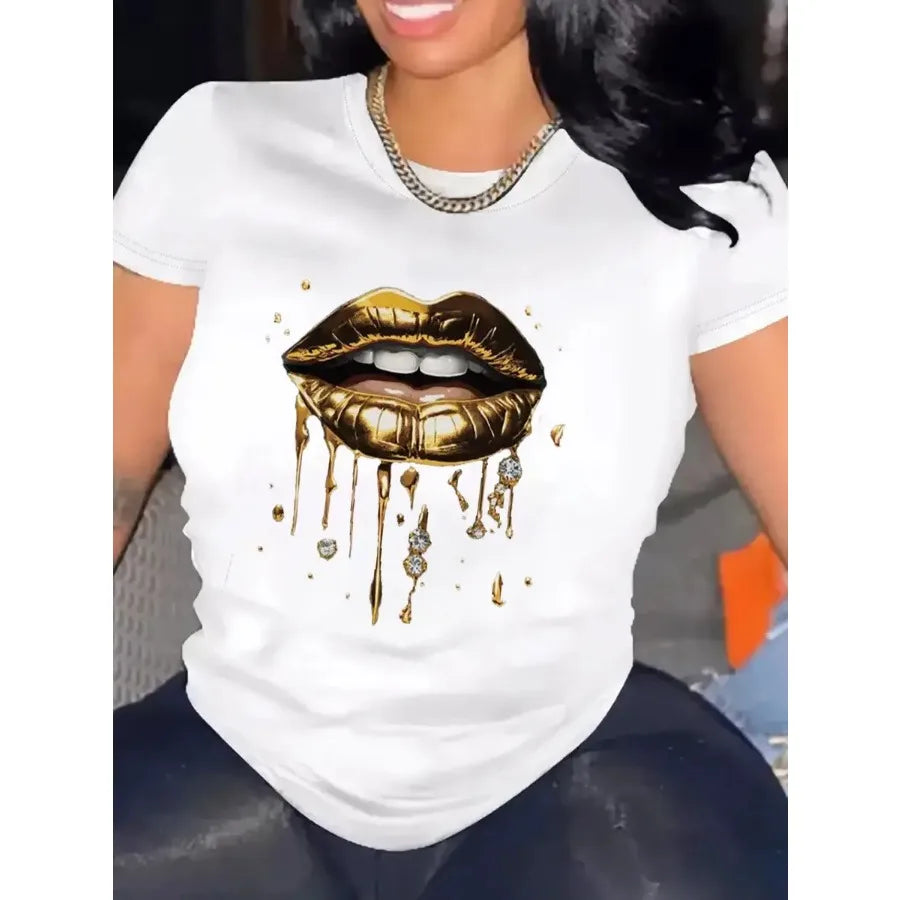Women Casual Short Sleeve Tee 1 Pcs 100% Heavy Cotton - Comfortable Crew Neck Soft Adorable Tees Tops