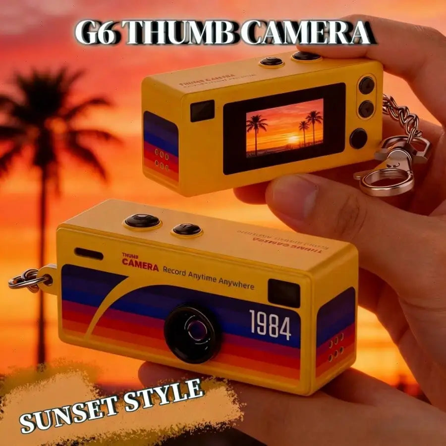 G6 HD Mini Digital Camera, Interchangeable Lens, Manual Mode, 1080P, Portable Retro Keychain Cam for Vlogging, Travel, Students,