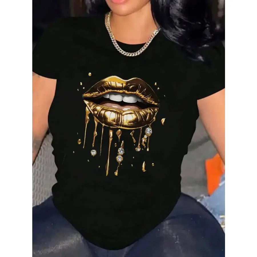 Women Casual Short Sleeve Tee 1 Pcs 100% Heavy Cotton - Comfortable Crew Neck Soft Adorable Tees Tops