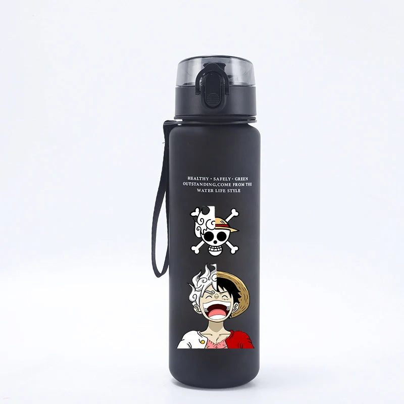 One Piece 650ML Water Bottle Boy Girl Sports Water Cups Leak Proof Portable Reusable Cups Outdoor Travel Anime Drinking Bottles