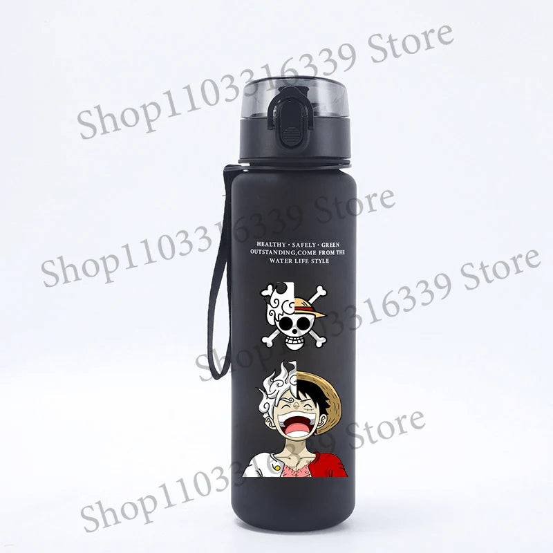 One Piece 650ML Water Bottle Boy Girl Sports Water Cups Leak Proof Portable Reusable Cups Outdoor Travel Anime Drinking Bottles