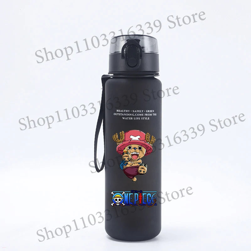 One Piece 650ML Water Bottle Boy Girl Sports Water Cups Leak Proof Portable Reusable Cups Outdoor Travel Anime Drinking Bottles