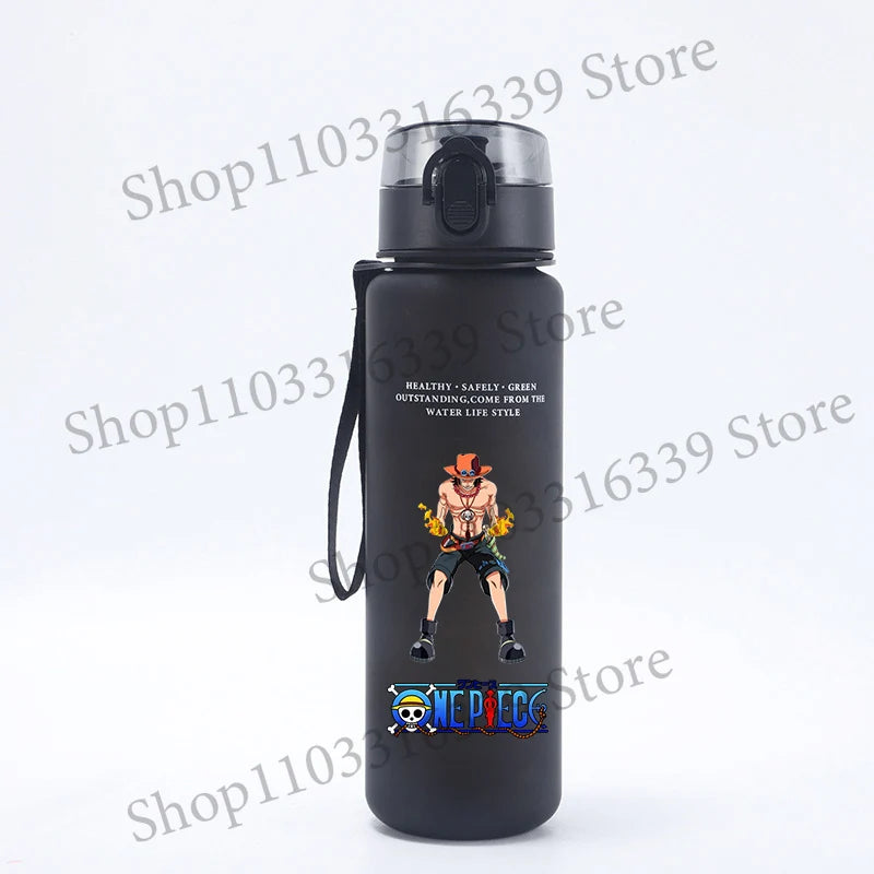 One Piece 650ML Water Bottle Boy Girl Sports Water Cups Leak Proof Portable Reusable Cups Outdoor Travel Anime Drinking Bottles