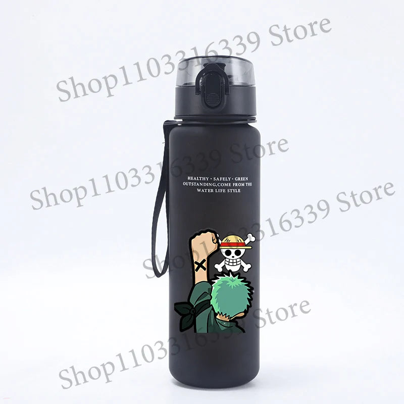 One Piece 650ML Water Bottle Boy Girl Sports Water Cups Leak Proof Portable Reusable Cups Outdoor Travel Anime Drinking Bottles