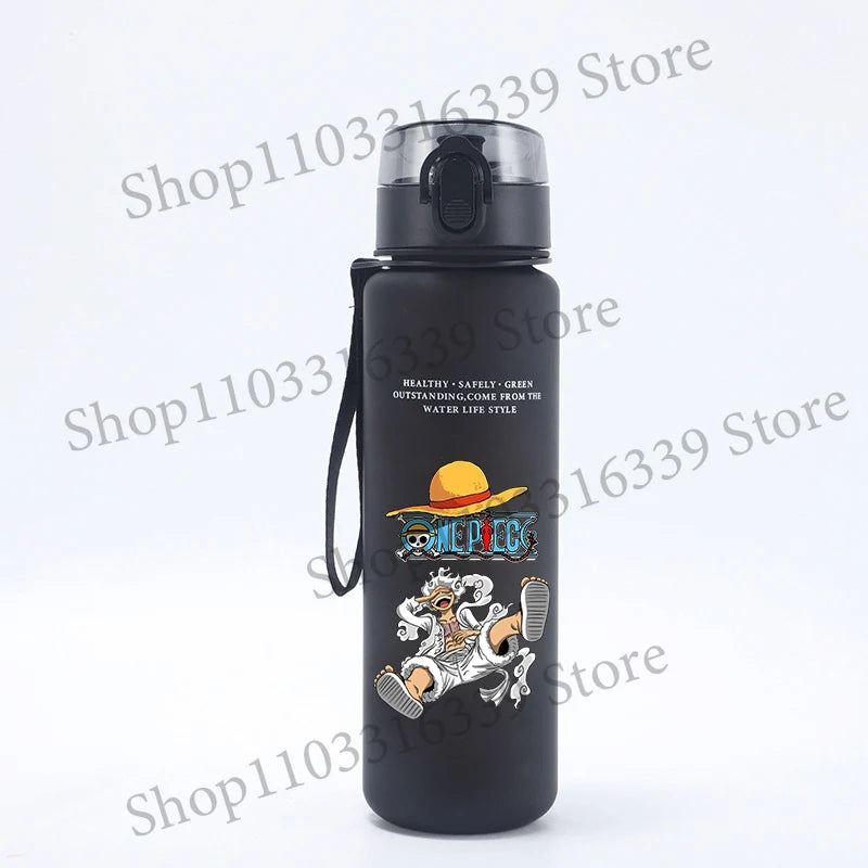 One Piece 650ML Water Bottle Boy Girl Sports Water Cups Leak Proof Portable Reusable Cups Outdoor Travel Anime Drinking Bottles