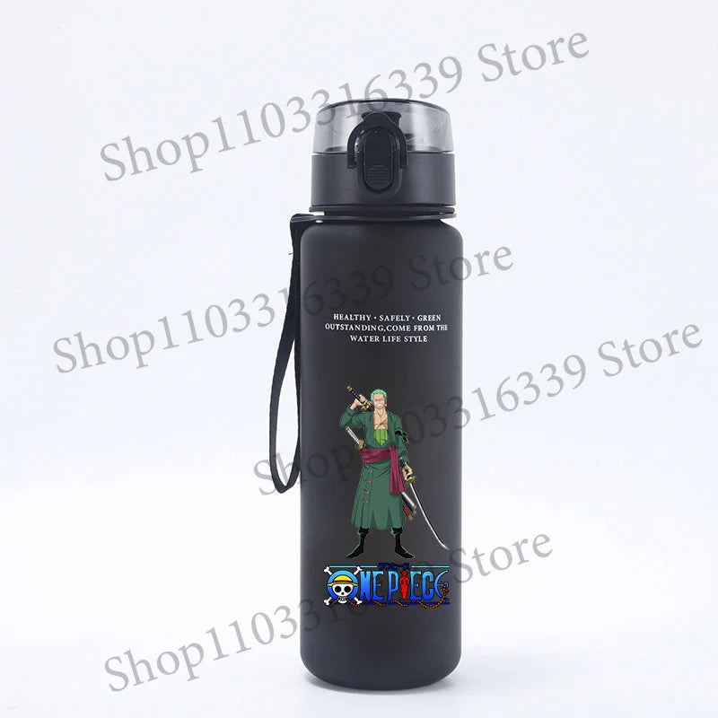 One Piece 650ML Water Bottle Boy Girl Sports Water Cups Leak Proof Portable Reusable Cups Outdoor Travel Anime Drinking Bottles