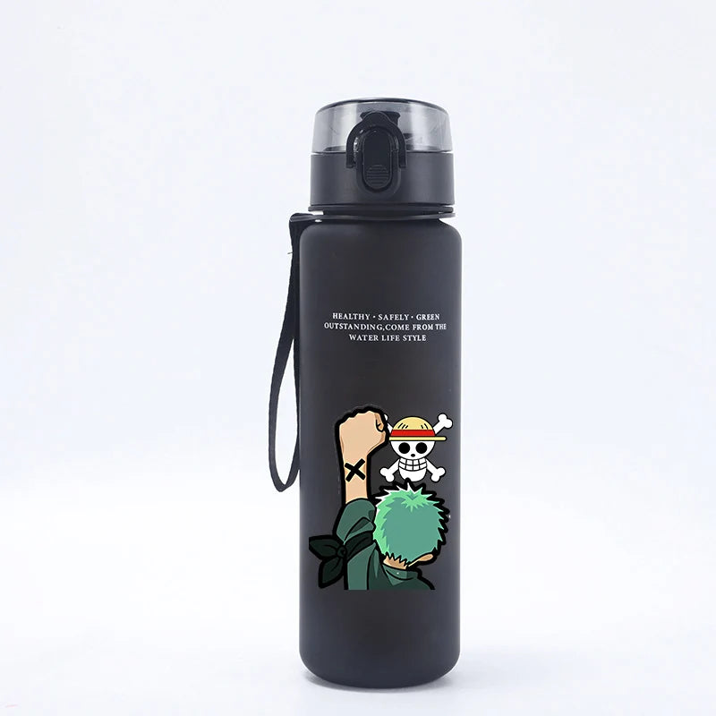 One Piece 650ML Water Bottle Boy Girl Sports Water Cups Leak Proof Portable Reusable Cups Outdoor Travel Anime Drinking Bottles