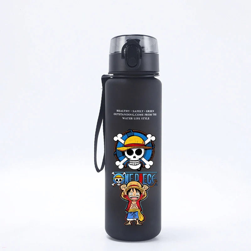 One Piece 650ML Water Bottle Boy Girl Sports Water Cups Leak Proof Portable Reusable Cups Outdoor Travel Anime Drinking Bottles