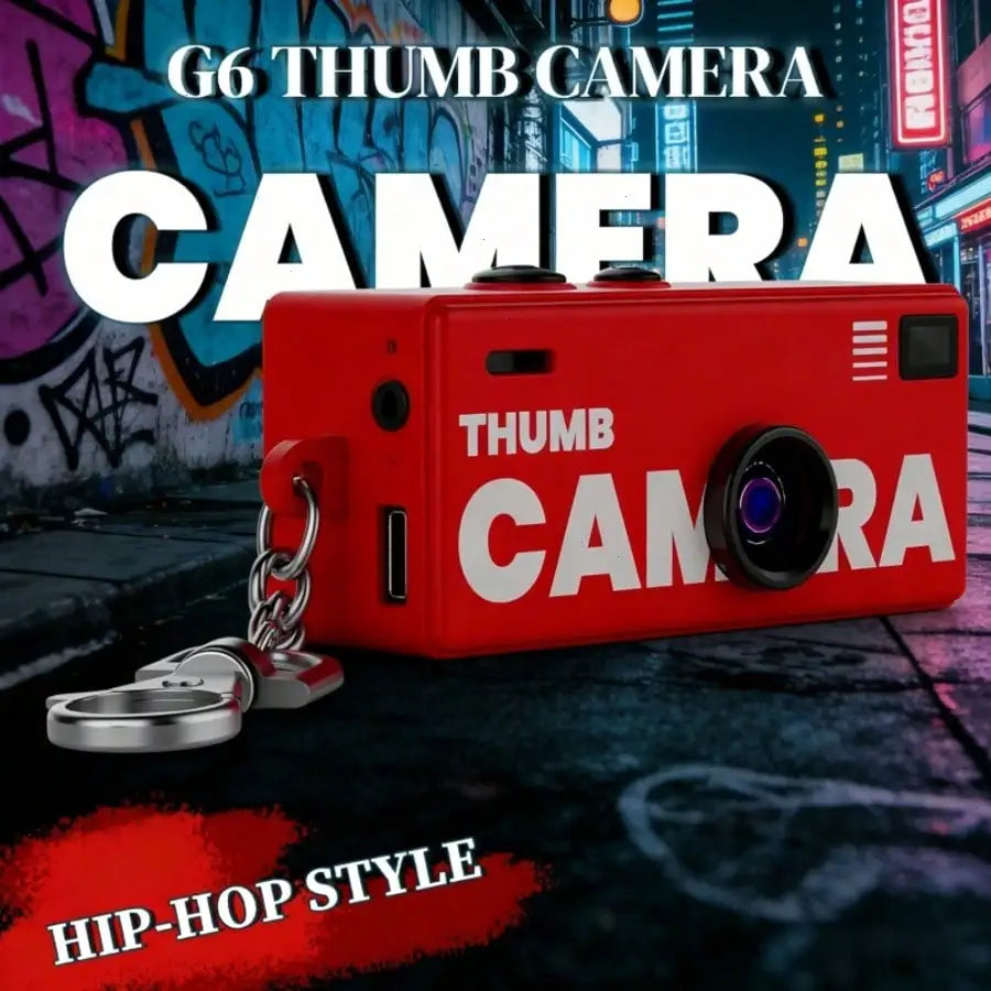 G6 HD Mini Digital Camera, Interchangeable Lens, Manual Mode, 1080P, Portable Retro Keychain Cam for Vlogging, Travel, Students,