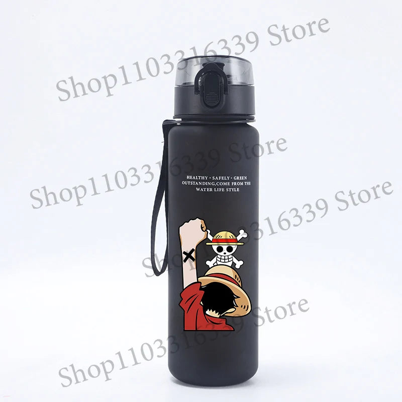 One Piece 650ML Water Bottle Boy Girl Sports Water Cups Leak Proof Portable Reusable Cups Outdoor Travel Anime Drinking Bottles