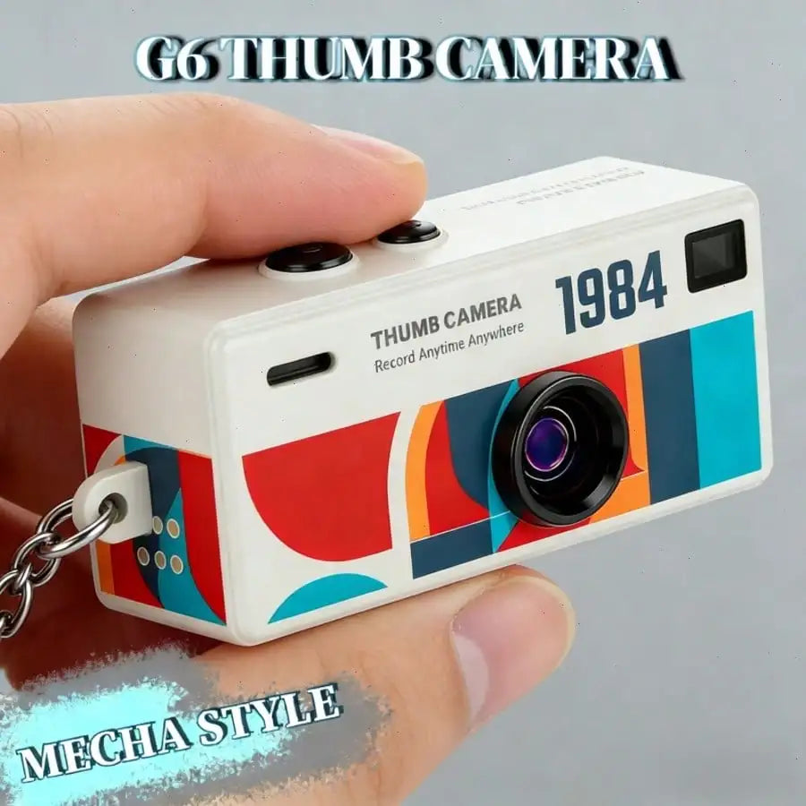 G6 HD Mini Digital Camera, Interchangeable Lens, Manual Mode, 1080P, Portable Retro Keychain Cam for Vlogging, Travel, Students,